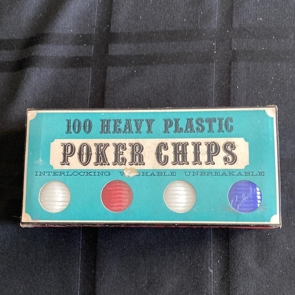 Crisloid Poker Chips 100 Heavy Plastic Chips - Picture 1 of 8